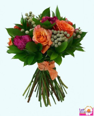 Свадебный букет из роз и пионов - Доставка цветов в Екатеринбурге