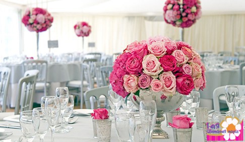 Композиции на свадебные столы из роз