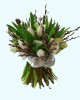 Свадебный букет из тюльпанов и вербы - Доставка цветов в Екатеринбурге