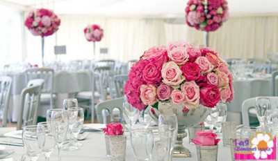 Композиции на свадебные столы из роз - Доставка цветов в Екатеринбурге