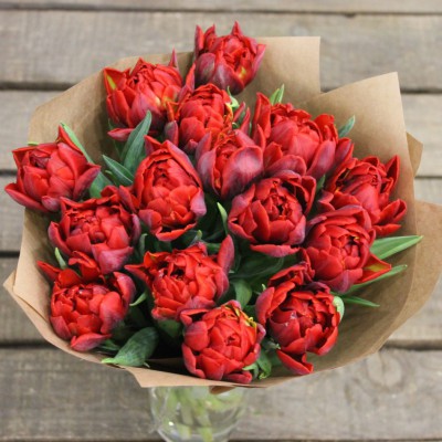 Букет из пионовидных тюльпанов - Доставка цветов в Екатеринбурге