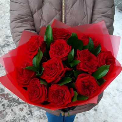 Букет "Гранатовая мечта" из пионовидных роз - Доставка цветов в Екатеринбурге