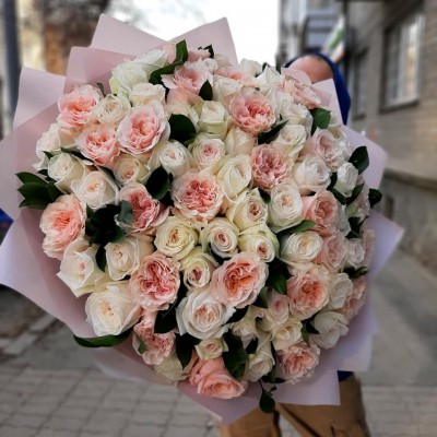 Букет "Гранд дуэт" из пионовидных роз. - Доставка цветов в Екатеринбурге