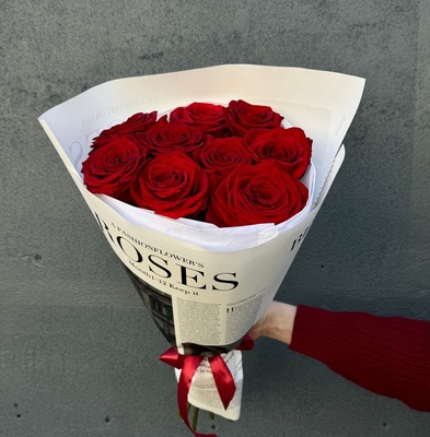 Букет из 9 роз - Доставка цветов в Екатеринбурге
