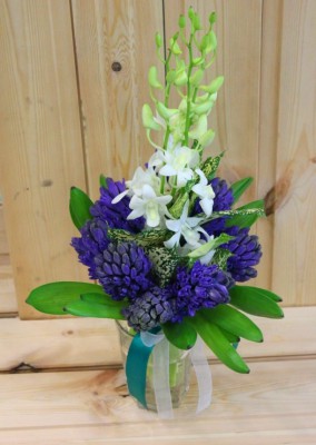 Свадебный букет невесты с синими гиацинтами - Доставка цветов в Екатеринбурге