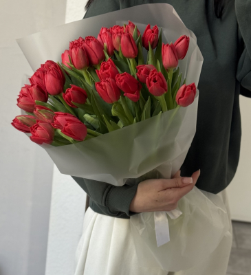 Букет из 35 пионовидных тюльпанов  💔 - Доставка цветов в Екатеринбурге