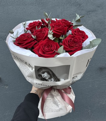 Букет из 9 роз - Доставка цветов в Екатеринбурге