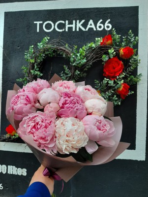 #счастье #букет розовых пионов - Доставка цветов в Екатеринбурге